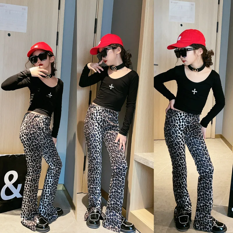 Girls-clothing Spring Summer Fashion Split Mopping Pants for Kids 12 Years Children Leopard Print Trousers Teenager Dance Pants
Girls-clothing Spring Summer Fashion Split Mopping Pants for Kids 12 Years Children Leopard Print Trousers Teenager Dance Pants