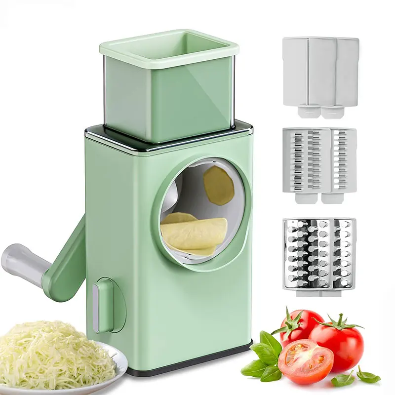 Rotary Vegetable Cutter + Cheese Grater - Vegetable Shredder Round Mandoline Slicer, Grater, Salad Maker
Rotary Vegetable Cutter + Cheese Grater - Vegetable Shredder Round Mandoline Slicer, Grater, Salad Maker
