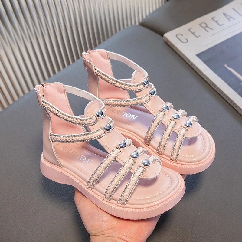 Children GLADIATOR Sandals for Girls Love Shine Chic Princess Shoes Casual Kids Fashion Versatile Roman Shoes Back Zipper 2023
Children GLADIATOR Sandals for Girls Love Shine Chic Princess Shoes Casual Kids Fashion Versatile Roman Shoes Back Zipper 2023