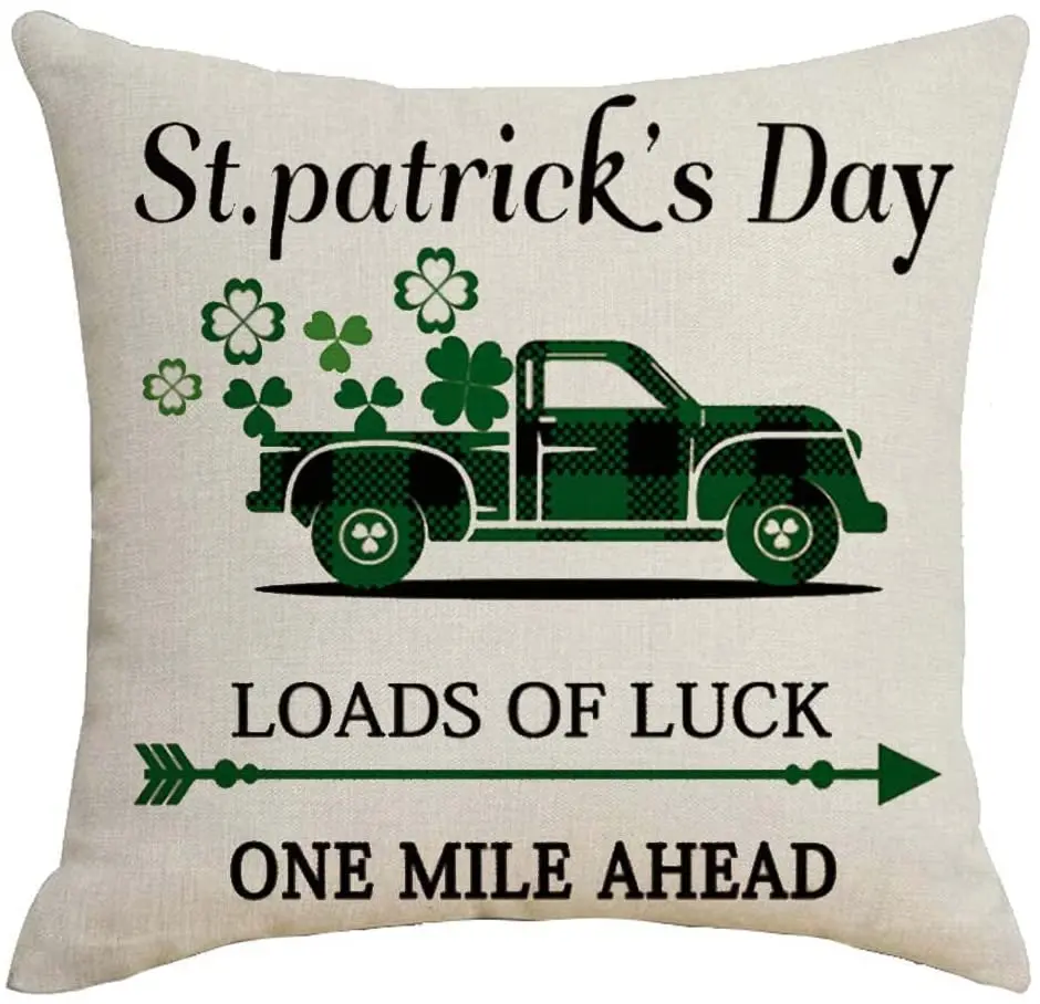 St. Patrick's Day Decoration 18x18 Pillow Cover, Shamrock Lucky,St Patricks Day Decorations for Home Cotton Linen Cushion Case
St. Patrick's Day Decoration 18x18 Pillow Cover, Shamrock Lucky,St Patricks Day Decorations for Home Cotton Linen Cushion Case