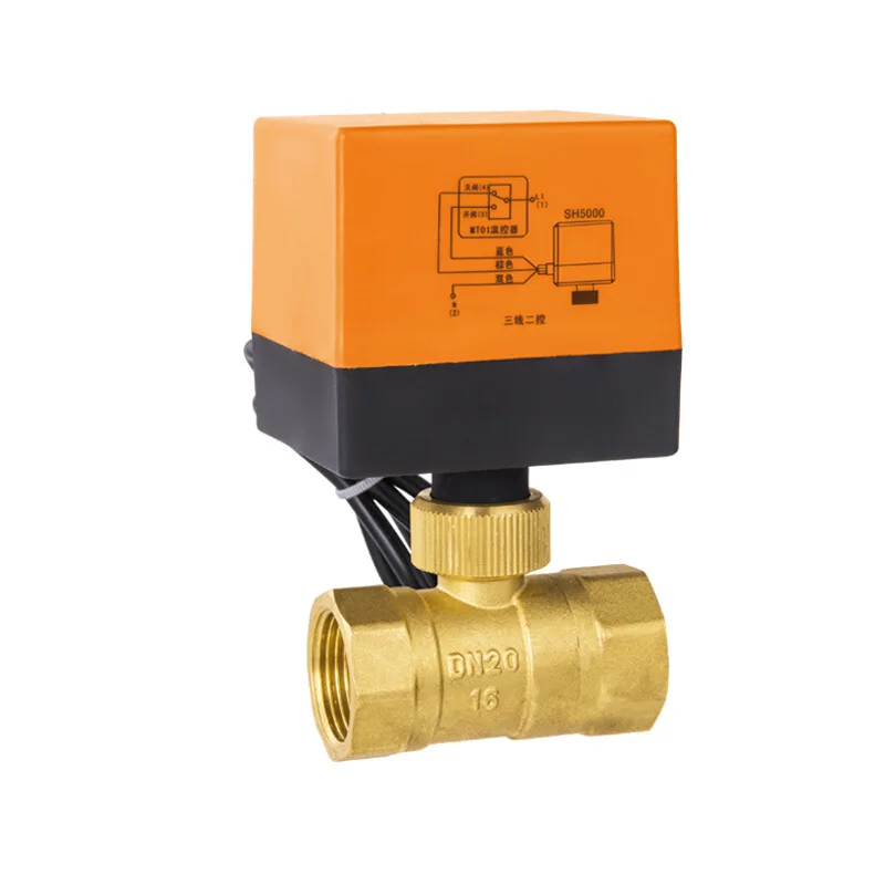 DN15 / DN20 / DN25 motorized electric 2-way brass ball valve DN20 AC 220V 2 way 3 wire -with actuator cable for gas water oil
DN15 / DN20 / DN25 motorized electric 2-way brass ball valve DN20 AC 220V 2 way 3 wire -with actuator cable for gas water oil
