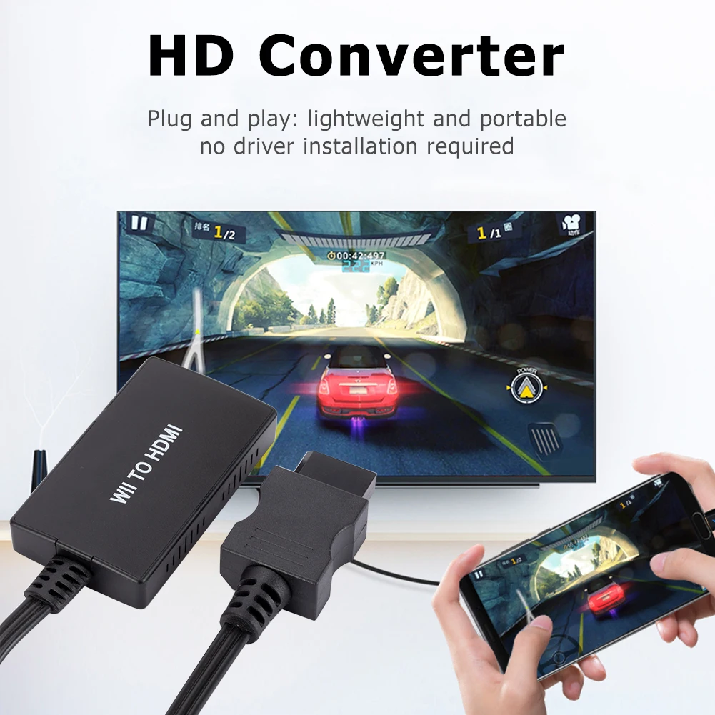 Portable for Wii to HDMI-Compatible Converter with 3.5mm Audio Jack HDTV Adapter Game Console to TV Connector Accessory Hot Sale
Portable for Wii to HDMI-Compatible Converter with 3.5mm Audio Jack HDTV Adapter Game Console to TV Connector Accessory Hot Sale