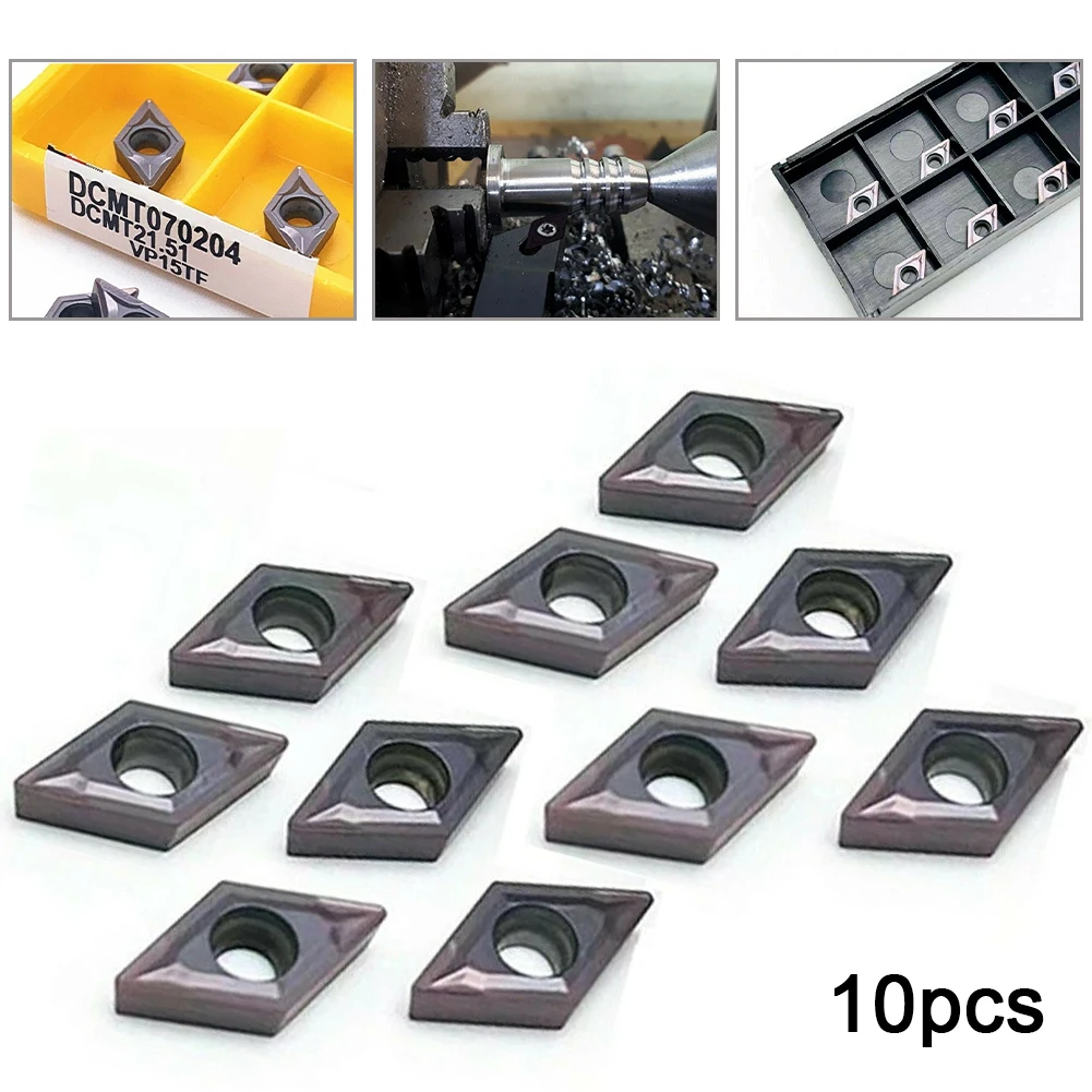 Set Carbide Inserts Industrial 10PCS Accessories VP15TF DCMT070204 For Lathe Turning Metalworking Supplies Parts
Set Carbide Inserts Industrial 10PCS Accessories VP15TF DCMT070204 For Lathe Turning Metalworking Supplies Parts