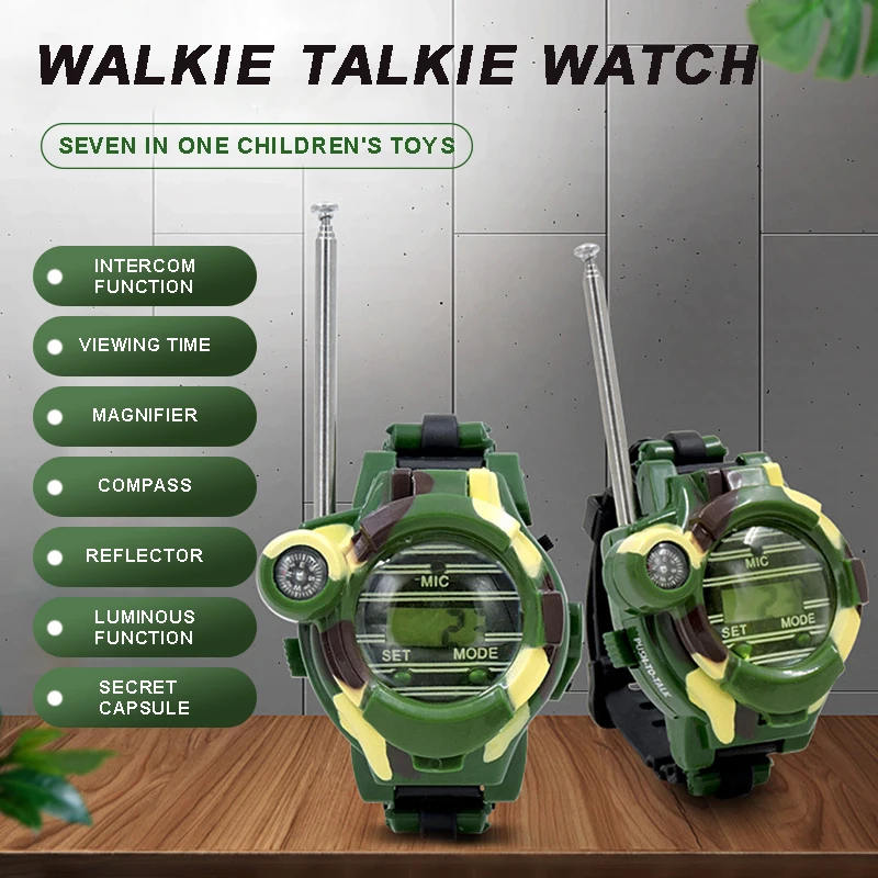 Children Education Toys 2PCS Toy Walkie Talkies Watches Walkie Talkie Children Watch Radio Outdoor Interphone Toy Outdoor
Children Education Toys 2PCS Toy Walkie Talkies Watches Walkie Talkie Children Watch Radio Outdoor Interphone Toy Outdoor