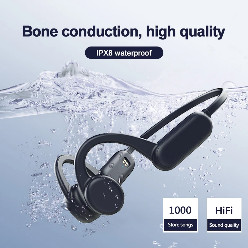 X18s Bone Conduction Headphones IPX8 Waterproof With Mic Bluetooth Wireless Headset Sports High Quality Earphones For Smartphone
X18s Bone Conduction Headphones IPX8 Waterproof With Mic Bluetooth Wireless Headset Sports High Quality Earphones For Smartphone