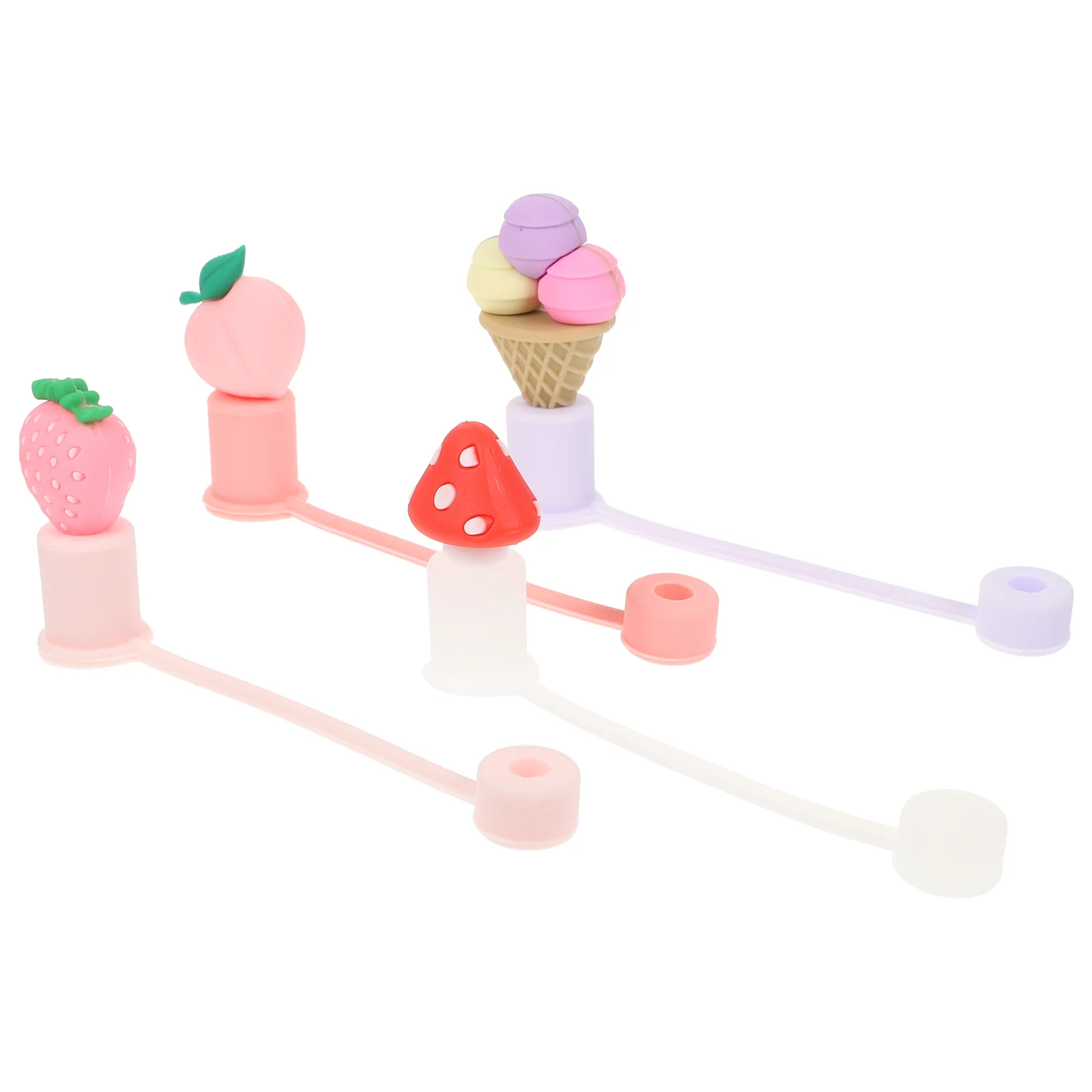 

Straw Covers Cap Toppers Cute Topper Reusable Decor Straws Cocktail Caps End Plugs Mushroom Easter Tips Cover Drinking Tumblers