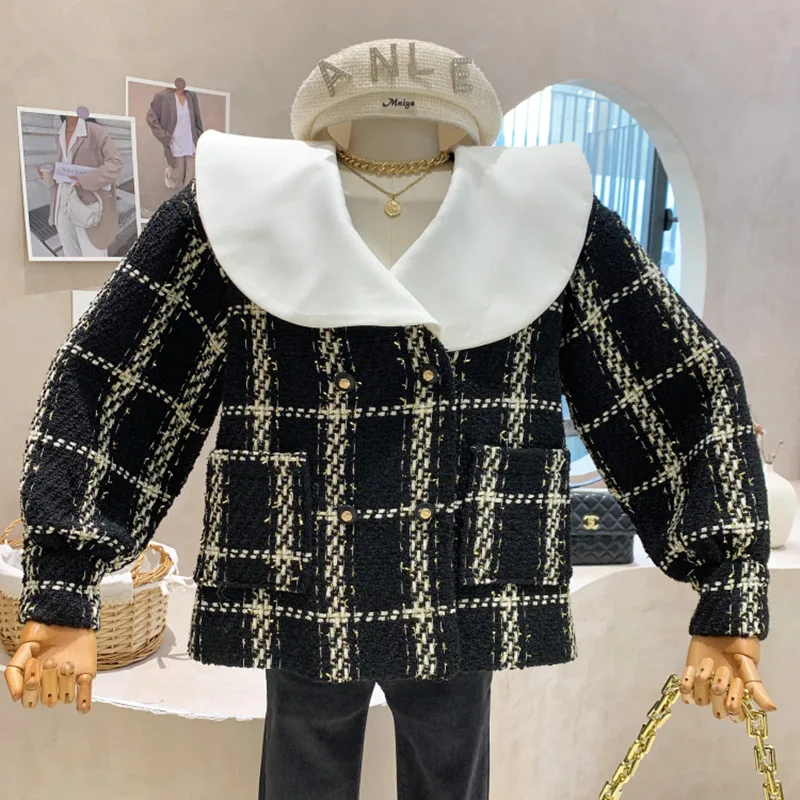 New Women's Clothing 2022 Spring New Temperament tweed plaid coat design sense Long sleeve Lapel double breasted Vintage Top
New Women's Clothing 2022 Spring New Temperament tweed plaid coat design sense Long sleeve Lapel double breasted Vintage Top