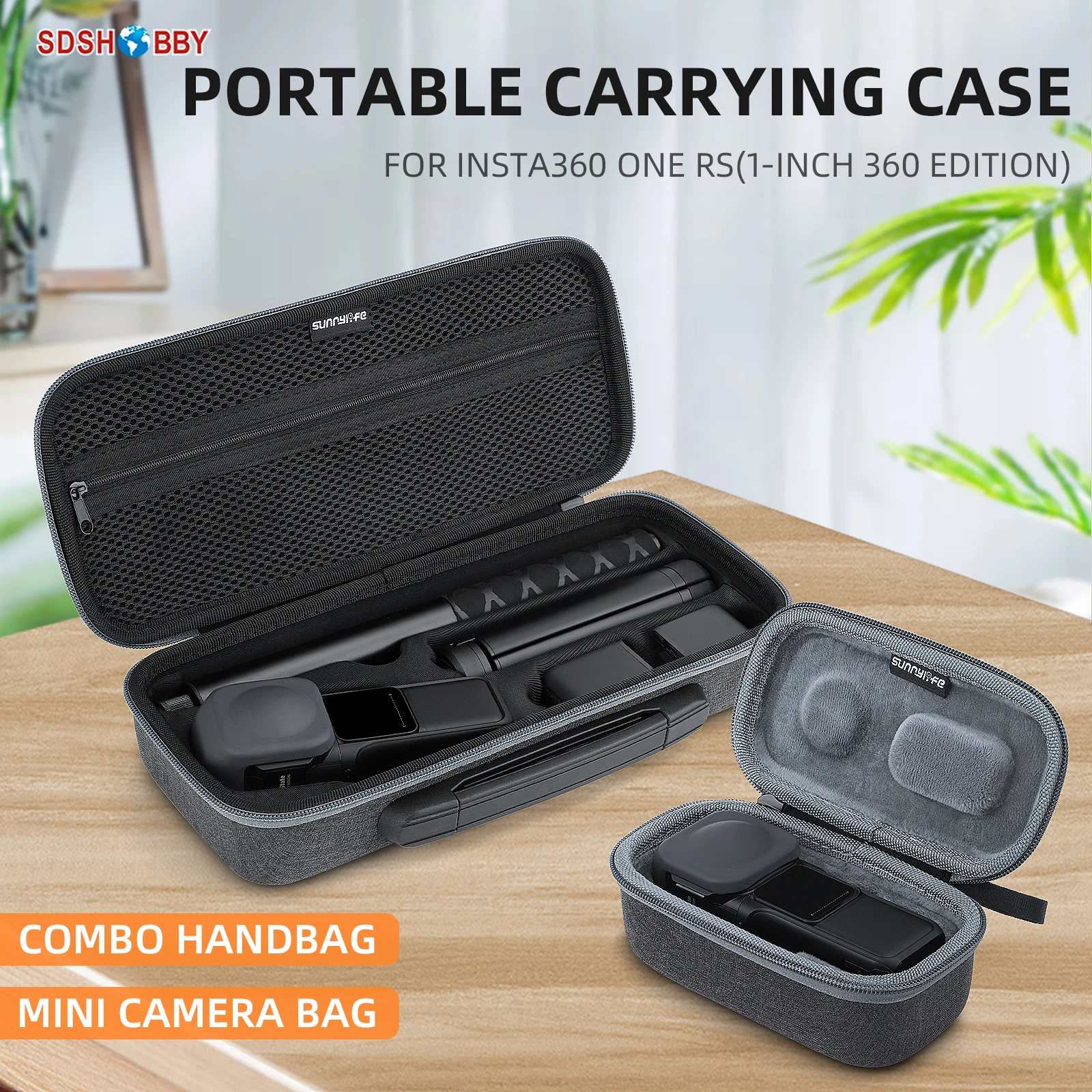Sunnylife Mini Carrying Case Handbag Protective Combo Bag for Insta360 One RS 1-inch 360 Edition
Sunnylife Mini Carrying Case Handbag Protective Combo Bag for Insta360 One RS 1-inch 360 Edition