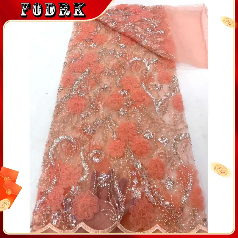 Luxurious African Groom Sequins Lace Fabric High Quality 2023 Heavy Beads Embroidery French Tulle Lace Nigerian Wedding
Luxurious African Groom Sequins Lace Fabric High Quality 2023 Heavy Beads Embroidery French Tulle Lace Nigerian Wedding