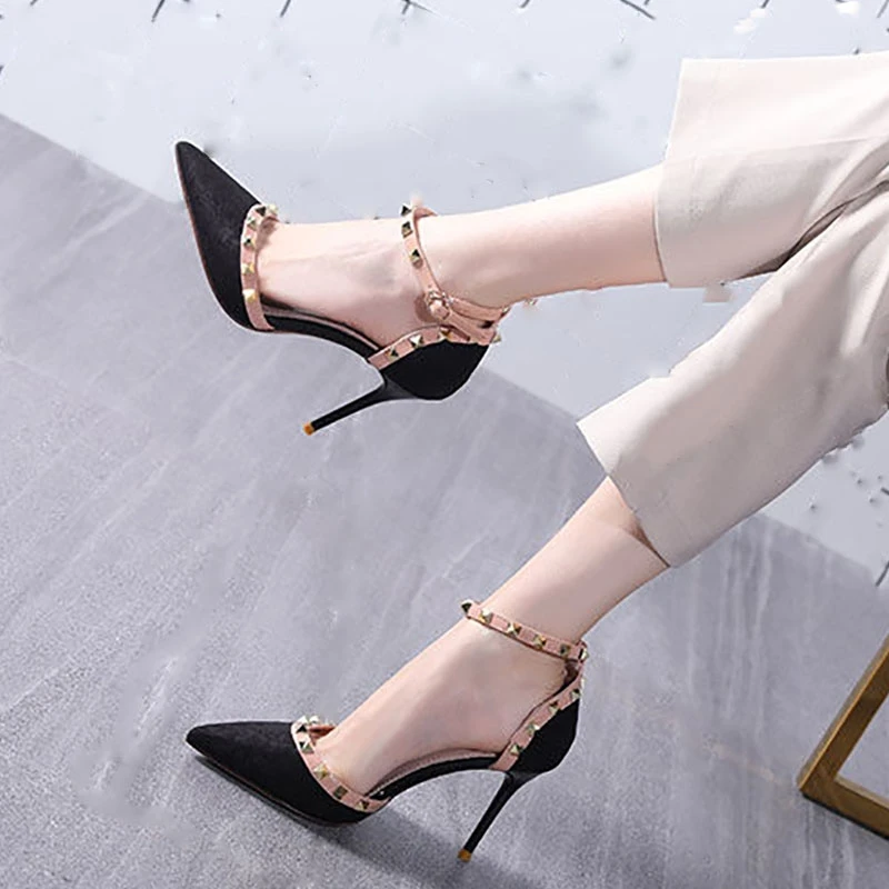 New Pointed Toe Stiletto Shallow Mouth Solid Color Rivet Decoration Fashion Women's Shoes Sexy Elegant Banquet Party High Heels
New Pointed Toe Stiletto Shallow Mouth Solid Color Rivet Decoration Fashion Women's Shoes Sexy Elegant Banquet Party High Heels