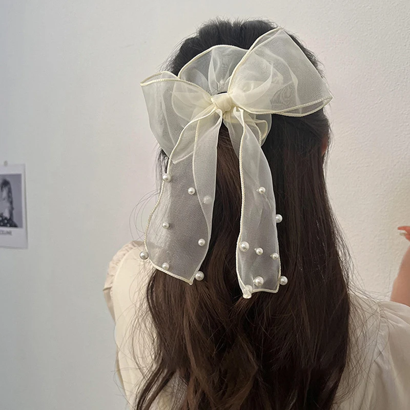 2022 New Sweet Elegant Black Yarn With Pearl Bow Streamer Scrunchies Elastic Hair Band Headband Hair Accessories For Women
2022 New Sweet Elegant Black Yarn With Pearl Bow Streamer Scrunchies Elastic Hair Band Headband Hair Accessories For Women