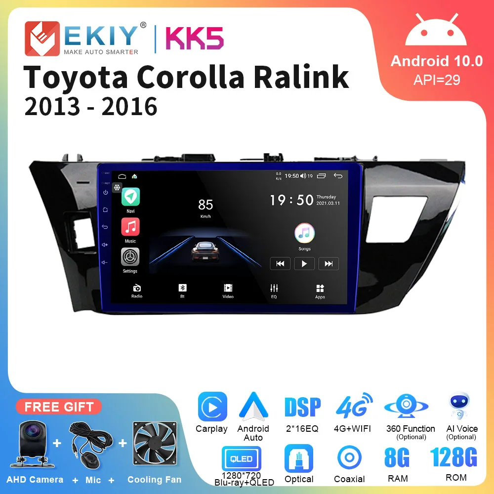 EKIY KK5 For Toyota Corolla Ralink 2013-2016 Car Radio 2 Din Android Auto Multimedia Video Player GPS Navigation Carplay Stereo
EKIY KK5 For Toyota Corolla Ralink 2013-2016 Car Radio 2 Din Android Auto Multimedia Video Player GPS Navigation Carplay Stereo