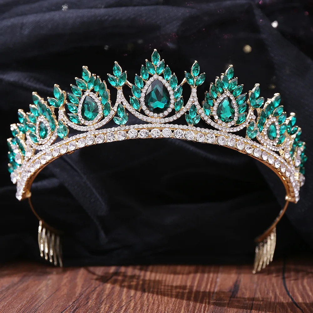 Red Green Blue Red Crystal Crowns Princess Tiaras Diadem With Comb Wedding Hair Accessories Silver Color Gold Women Head Jewelry
Red Green Blue Red Crystal Crowns Princess Tiaras Diadem With Comb Wedding Hair Accessories Silver Color Gold Women Head Jewelry