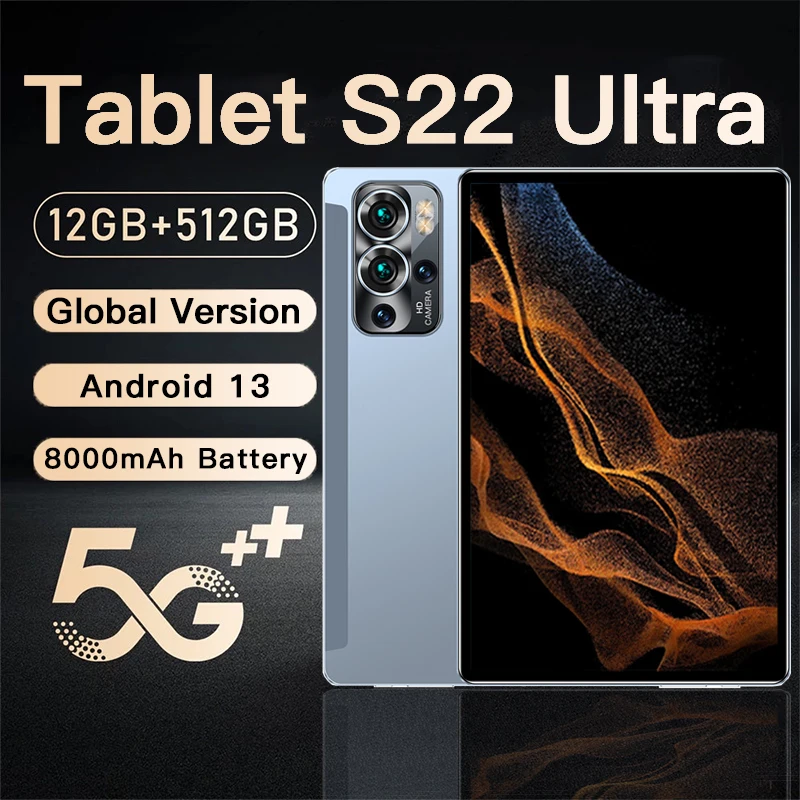 Global Version Tablet S22 Ultra 12GB+512GB 10.1Inch LCD Screen Windows Tablet Android Tablet Pc 5G WiFi Tablet
Global Version Tablet S22 Ultra 12GB+512GB 10.1Inch LCD Screen Windows Tablet Android Tablet Pc 5G WiFi Tablet