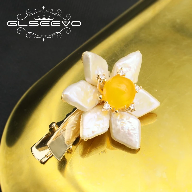 GLSEEVO Natural Baroque Pearls Yellow Jade Floral Women Hair Accessories Japanese Fashion Elegant Jewelry Betrothal Gift GH0063
GLSEEVO Natural Baroque Pearls Yellow Jade Floral Women Hair Accessories Japanese Fashion Elegant Jewelry Betrothal Gift GH0063