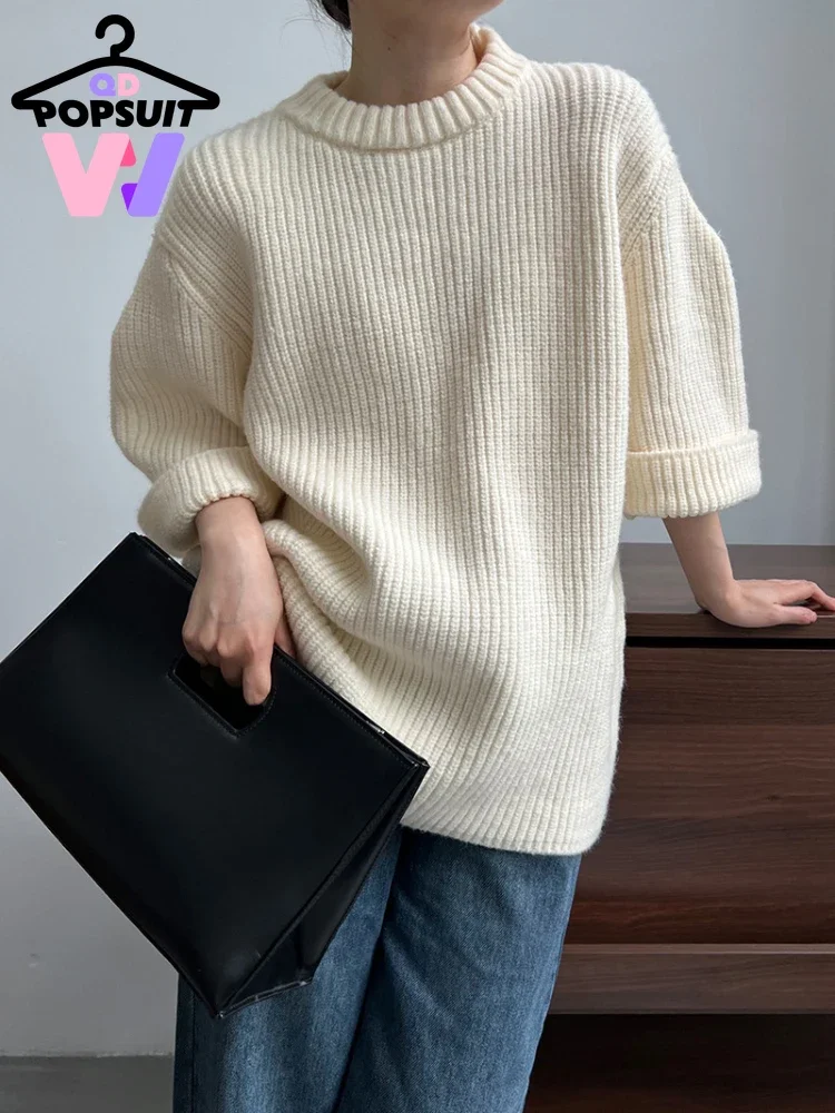 New in Autumn Winter Women Knitted Sweater Pullover Round Neck Half Sleeve Loose Sweater Women Tops Casual Fashion Women Clothes
New in Autumn Winter Women Knitted Sweater Pullover Round Neck Half Sleeve Loose Sweater Women Tops Casual Fashion Women Clothes