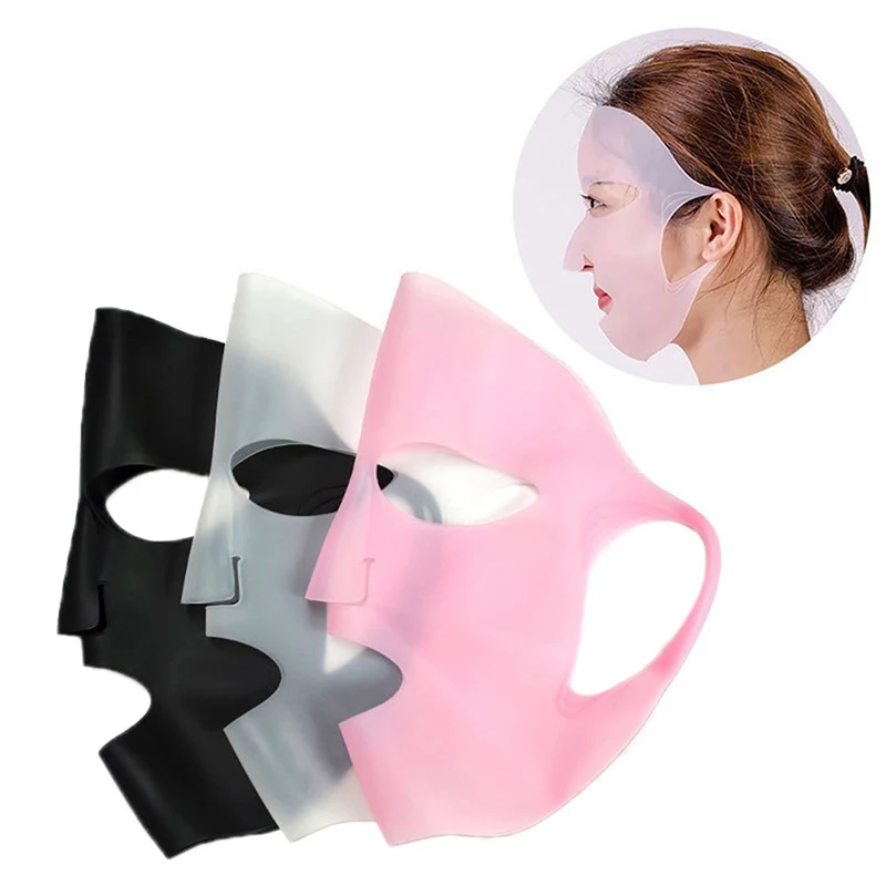 

1 шт. силиконовая маска для лица, многоразовая увлажняющая подтягивающая V-образная маска для лица против морщин, укрепляющая гелевая маска, фиксирующий уход за кожей ушей