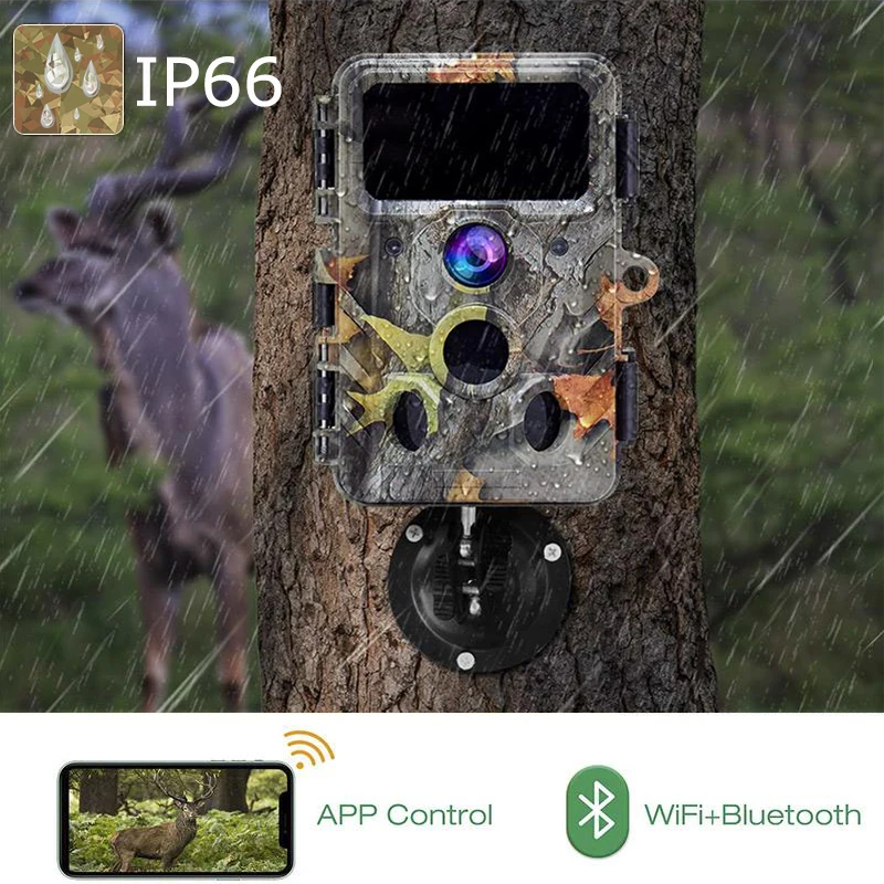 WiFi Hunting Trail Camera 4K Video UHD 30MP Infrared Night Version Camera Wildlife Monitoring Cameras Waterproof IP66
WiFi Hunting Trail Camera 4K Video UHD 30MP Infrared Night Version Camera Wildlife Monitoring Cameras Waterproof IP66