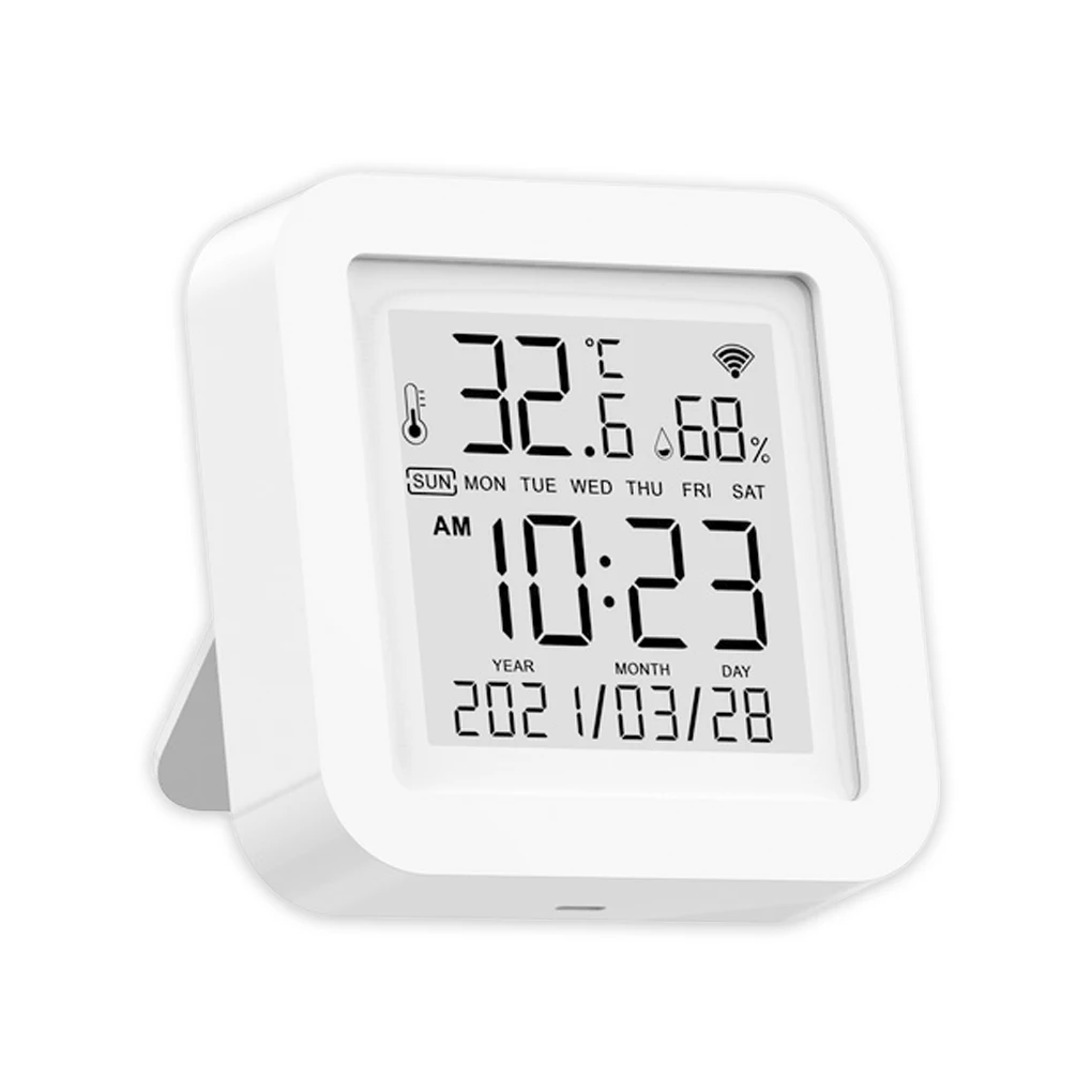 Tuya Indoor Living Room Bedroom Smart Wireless Thermometer Hygrometer Sensor Temperature Meter Calendar Alarm Clock
Tuya Indoor Living Room Bedroom Smart Wireless Thermometer Hygrometer Sensor Temperature Meter Calendar Alarm Clock