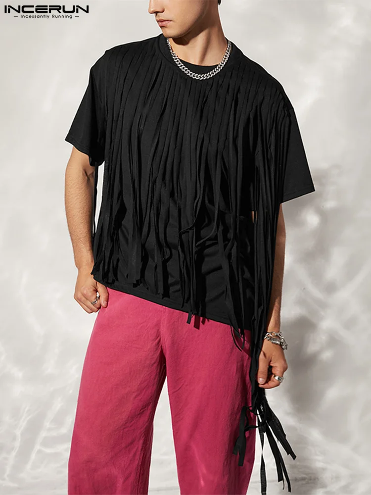 Модная мужская футболка INCERUN 2022, Однотонная футболка с круглым вырезом и короткими рукавами, Необычные топы, Мужская Уличная одежда, повседн...
Модная мужская футболка INCERUN 2022, Однотонная футболка с круглым вырезом и короткими рукавами, Необычные топы, Мужская Уличная одежда, повседн...