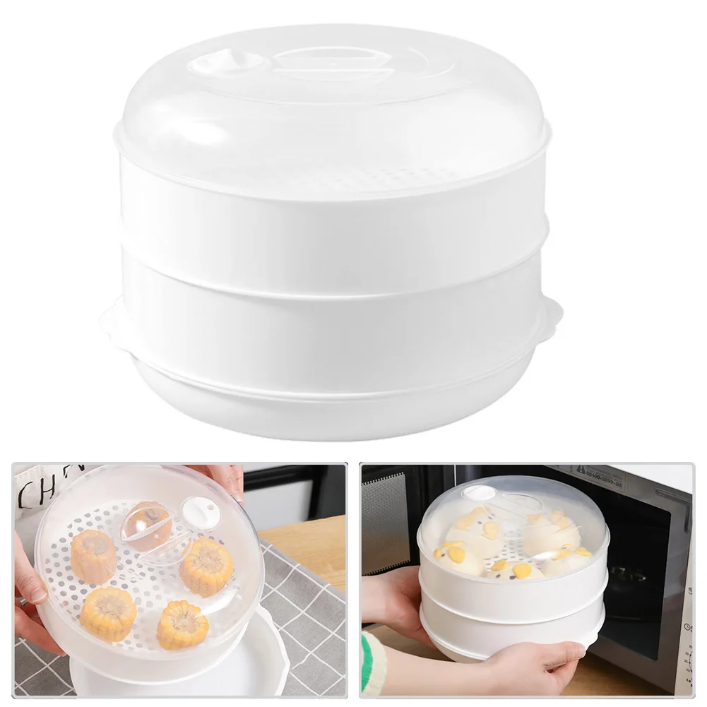 Practical Microwave Oven 2 Layer Special Steamer Eco-friendly PP Round Steamed Buns Steaming Utensils With Lid Kitchen Tool
Practical Microwave Oven 2 Layer Special Steamer Eco-friendly PP Round Steamed Buns Steaming Utensils With Lid Kitchen Tool