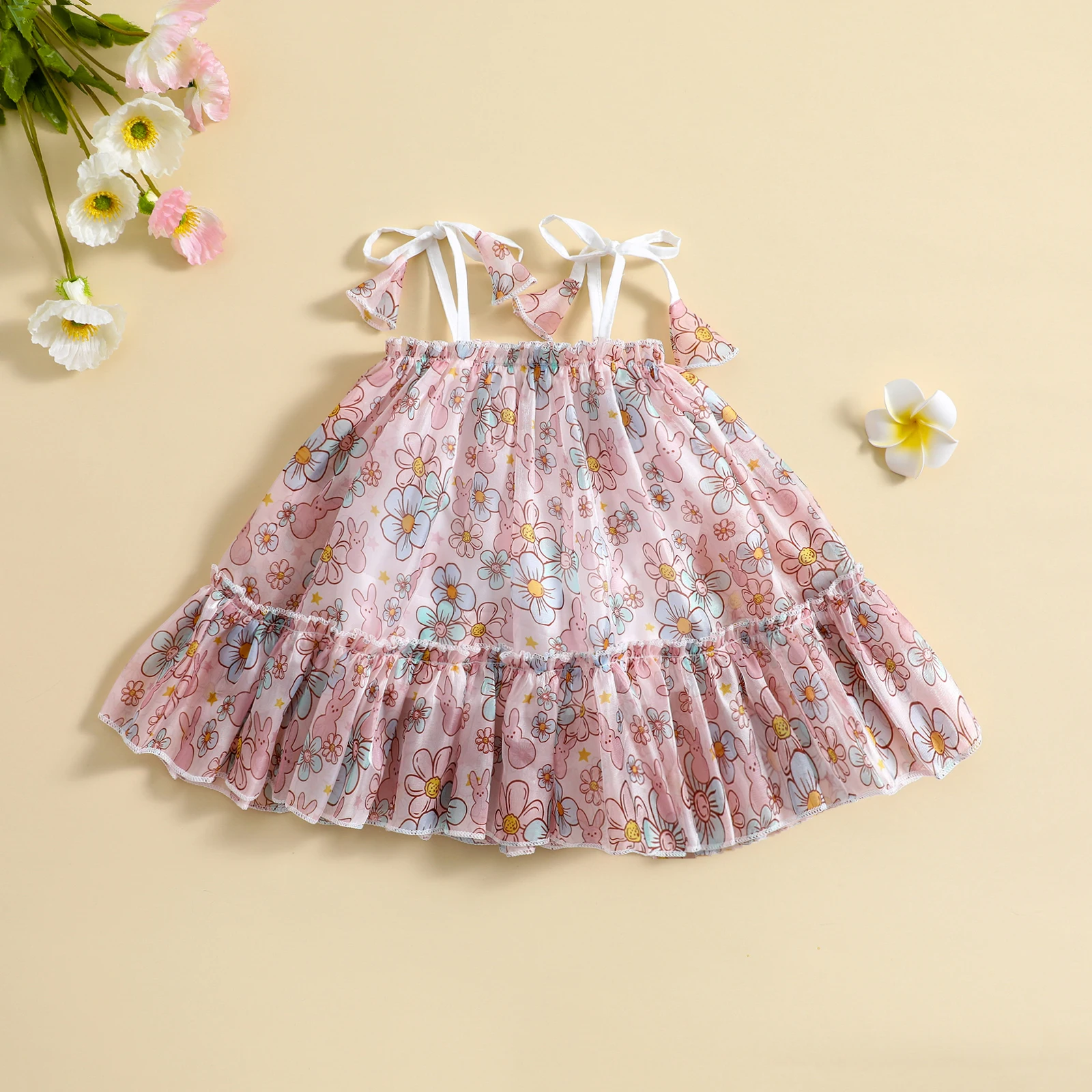 Baby Girls Strap Sleevless Lace Up Rabbit/Clover Printed Mesh Lace Tutu Sundress 0-3Years
Baby Girls Strap Sleevless Lace Up Rabbit/Clover Printed Mesh Lace Tutu Sundress 0-3Years