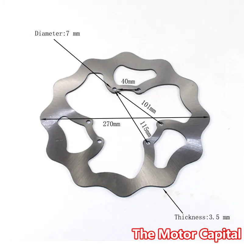 Motorcycle 270mm Steel Front Brake Disc For HONDA CR 125 250 500 R CR125E CR250E CR500E CRF230 CRF250X CRF450X CRF450R CRF R
Motorcycle 270mm Steel Front Brake Disc For HONDA CR 125 250 500 R CR125E CR250E CR500E CRF230 CRF250X CRF450X CRF450R CRF R