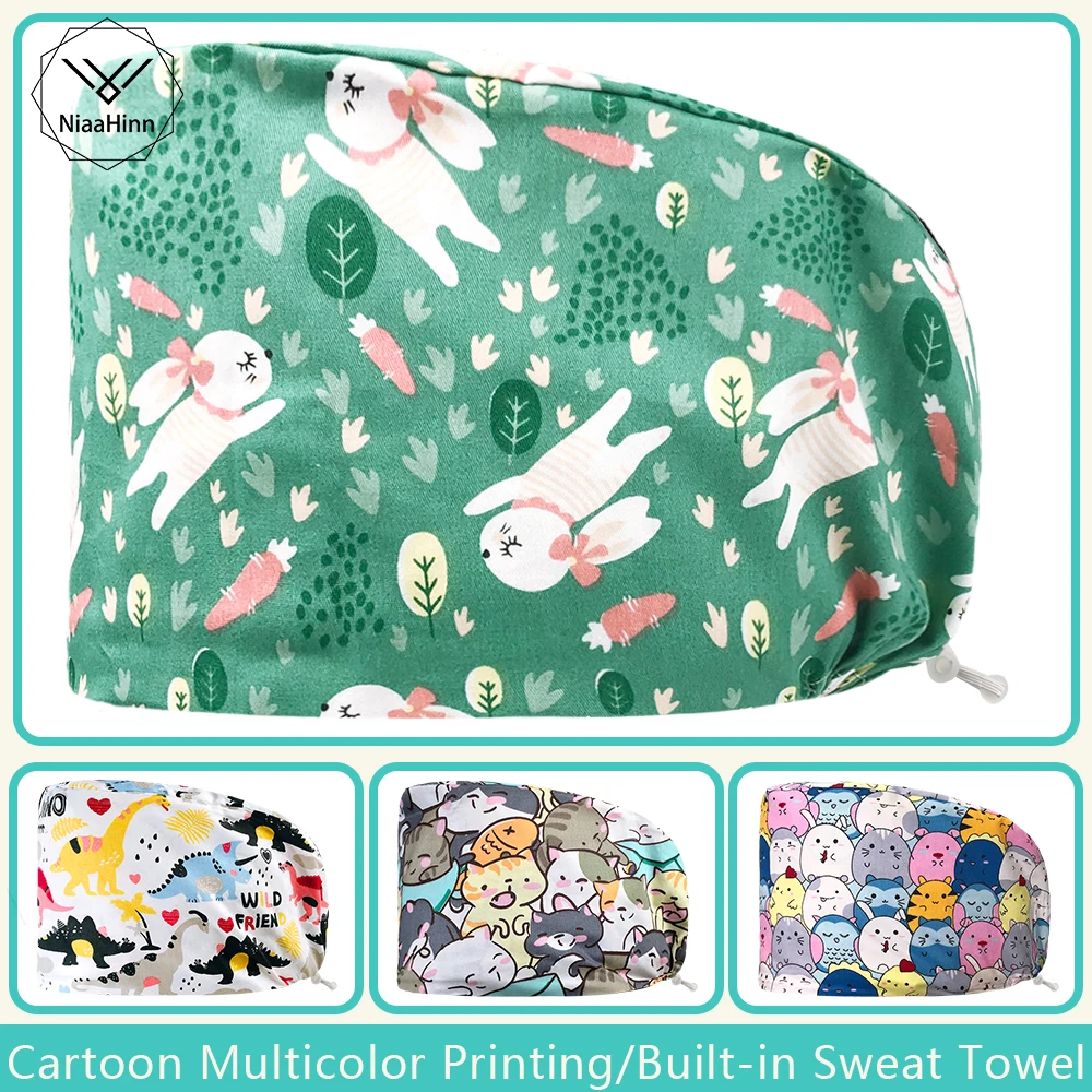 Cartoon Printing Doctor Scrub Surgical Cap Wholesale Dustproof Sweat Absorbent Breathable Medical Uniform Nursing Accessories
Cartoon Printing Doctor Scrub Surgical Cap Wholesale Dustproof Sweat Absorbent Breathable Medical Uniform Nursing Accessories