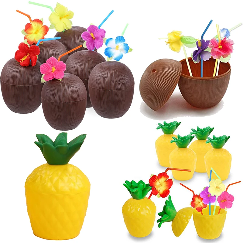 6/12pcs Hawaii Party Coconut Pineapple Cups Luau Flamingo Party Summer Beach Party Birthday Hawaiian Party Tropical Decoration
6/12pcs Hawaii Party Coconut Pineapple Cups Luau Flamingo Party Summer Beach Party Birthday Hawaiian Party Tropical Decoration