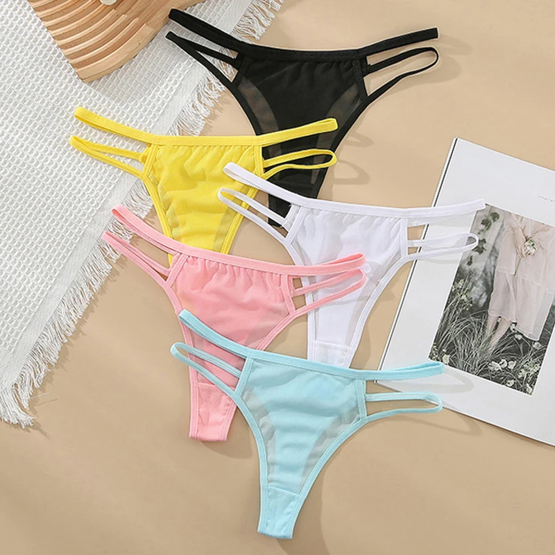 Thin Mesh Sexy Thongs Transparent Women's Underwear Cotton Crotch Hollow Out Traceless Panties Low Waist Seamless Briefs 
Thin Mesh Sexy Thongs Transparent Women's Underwear Cotton Crotch Hollow Out Traceless Panties Low Waist Seamless Briefs