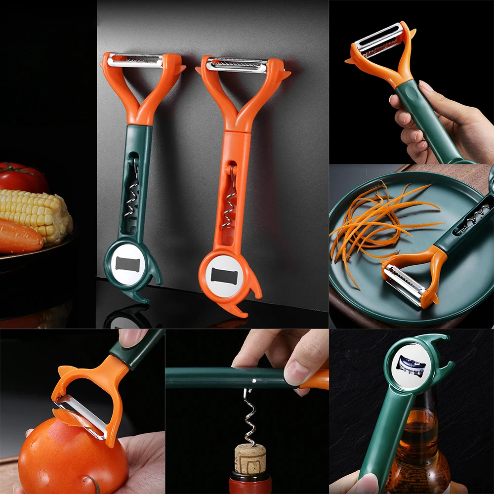 Four-in-one Double-head Paring Knife Multifunctional Creative Home Kitchen Scraping Peeler Can Bottle Opener Kitchen Tools
Four-in-one Double-head Paring Knife Multifunctional Creative Home Kitchen Scraping Peeler Can Bottle Opener Kitchen Tools