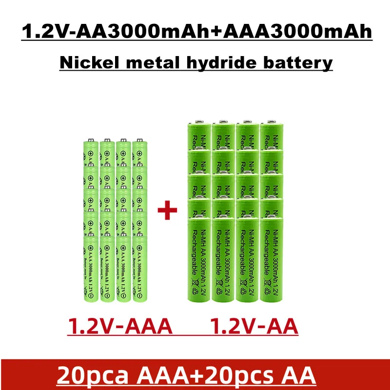 Lupuk - AA + AAA 1,2V batterie rechargeable, 3000mah / 3000mah, Nimh, pour jouets, horloges, etc., package à vendre
Lupuk - AA + AAA 1,2V batterie rechargeable, 3000mah / 3000mah, Nimh, pour jouets, horloges, etc., package à vendre