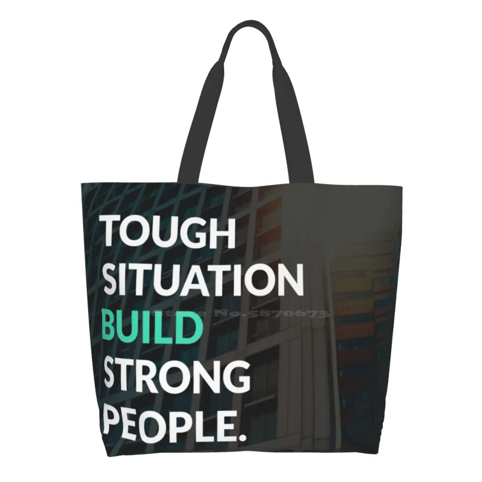 

Motivational Quotes Printed Casual Tote Large Capacity Female Handbags Motivated Keep Calm Hard Work Smart Work
