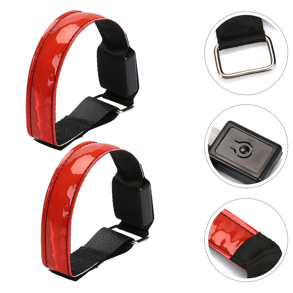 

2 Pcs Reflector Armbands Running Arm Band LED Armband Running Armband Running Lights Reflective Tape Reflective Safety Armband