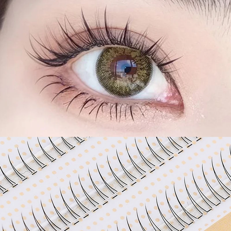 

120 Clusters Lower Eyelash Extensions Natural Under Eye Lashes V Shaped Individual Eyelashes Lash Grafting Eye Makeup Tools New