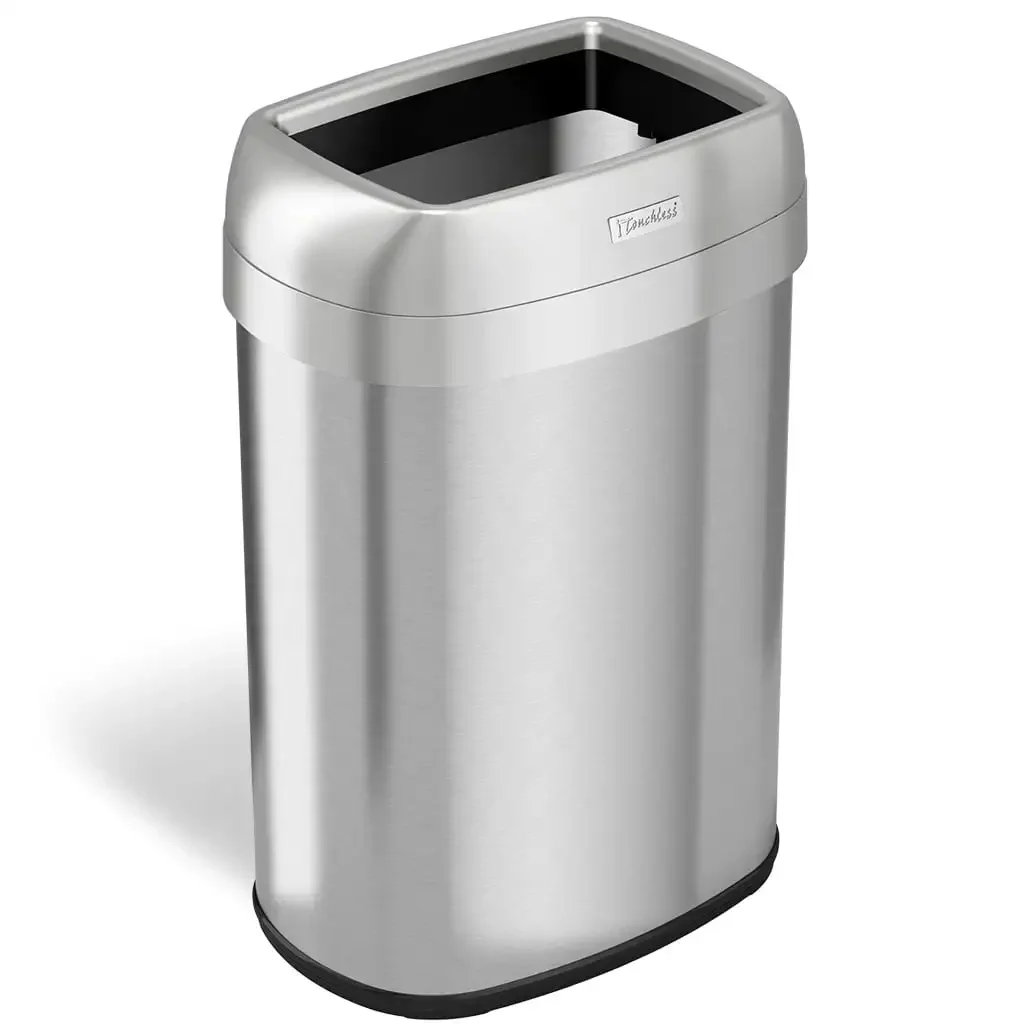 iTouchless 13 Gallon Elliptical Open Top Trash Can and Recycle Bin with Double Odor Filters and Large 12-Inch Opening
iTouchless 13 Gallon Elliptical Open Top Trash Can and Recycle Bin with Double Odor Filters and Large 12-Inch Opening
