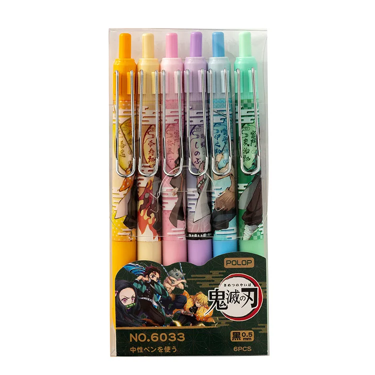 36 pcs/lot New Demon Slayer Press Gel Pen Cute 0.5mm Black ink Signature Pens Promotional Gift Stationery School Supplies
36 pcs/lot New Demon Slayer Press Gel Pen Cute 0.5mm Black ink Signature Pens Promotional Gift Stationery School Supplies