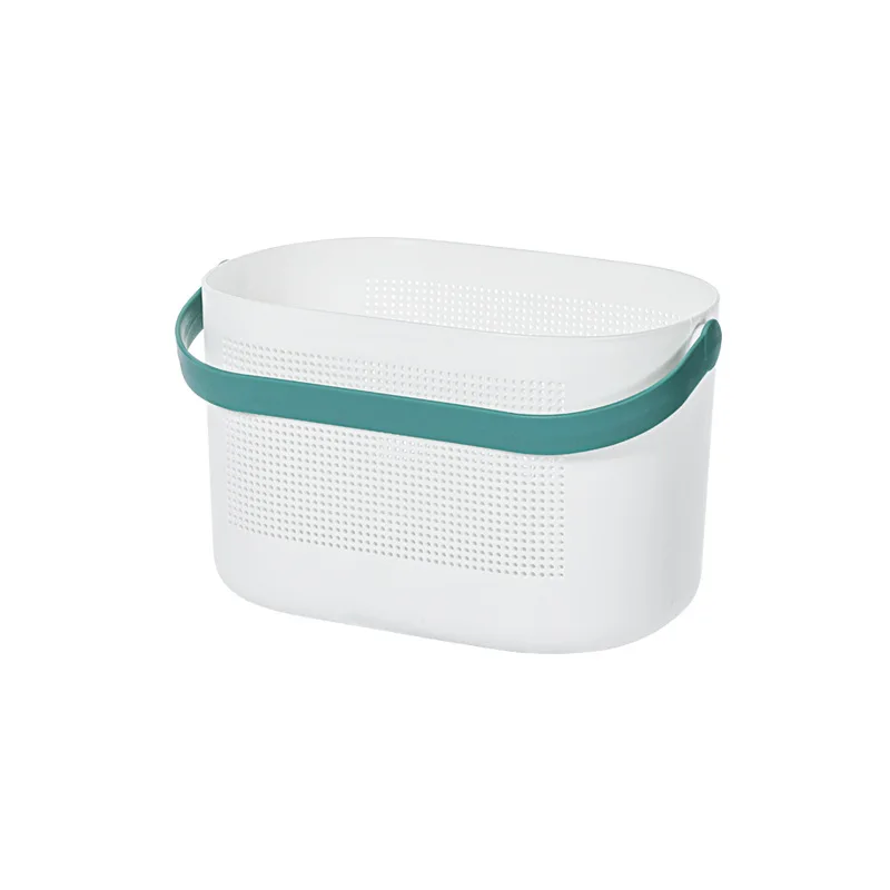 

2023 Plastic Storage Basket with Handle Shower Caddy Bins Shampoo Conditioner Organizer for Bathroom Kitchen Dorm Room