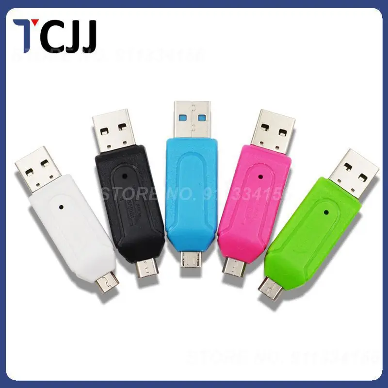

High Quality Usb Otg Adapter Support Hot Plug No External Power Required Card Reader Metal Shell Mould 2 In 1 Fashion Slinky New