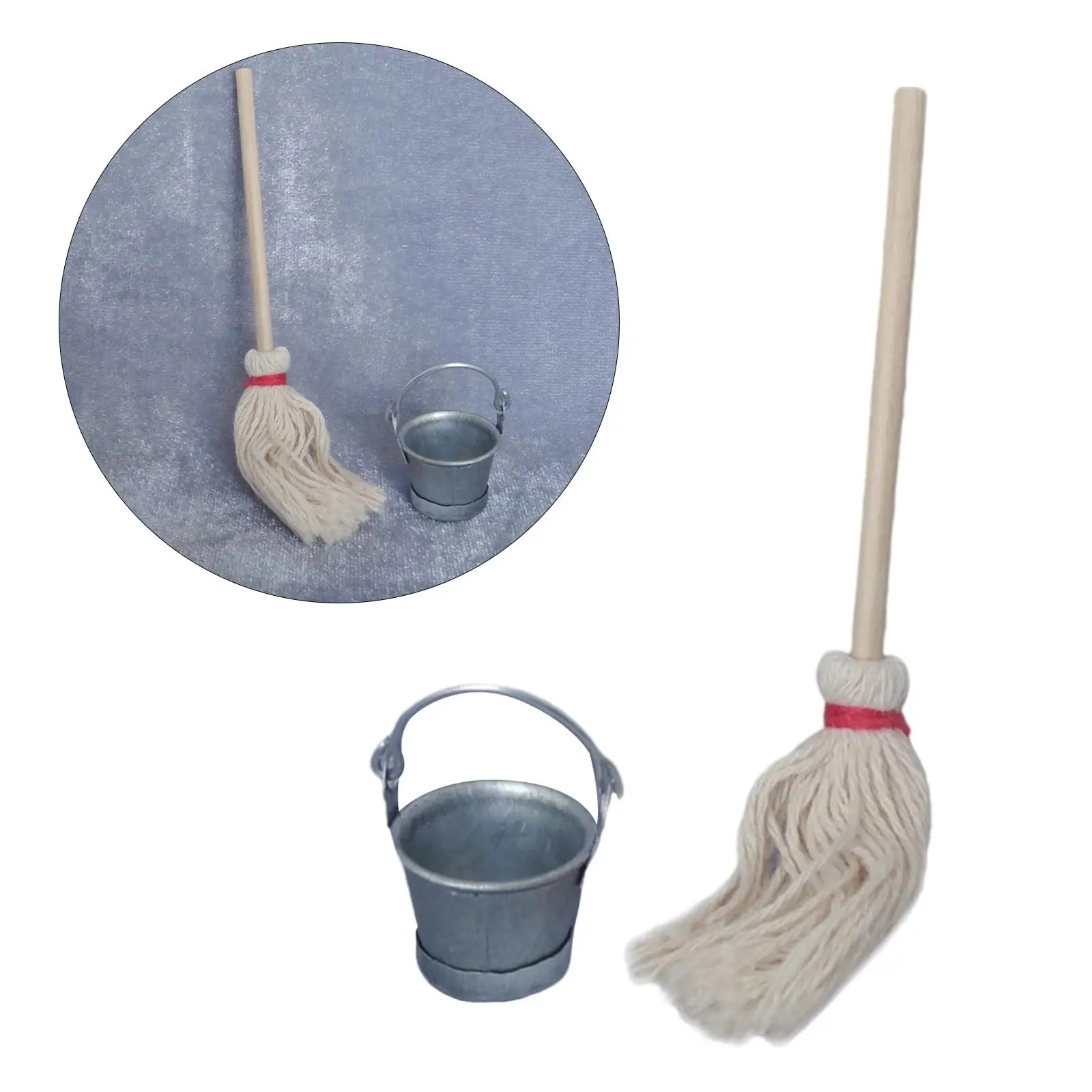 Tiny Mop and Bucket Set Decoration Accessories for 1:12 Mini House DIY Kitchen Decoration Party Favours
Tiny Mop and Bucket Set Decoration Accessories for 1:12 Mini House DIY Kitchen Decoration Party Favours