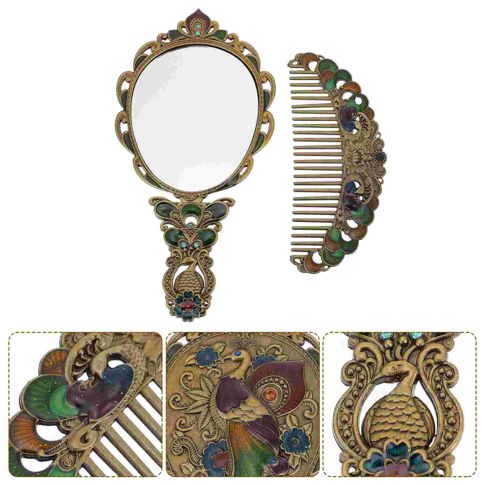 Mirror Comb Vintage Vanity Set Handheld Makeup Beauty The Portable Dressing Decorative Women Bithday Travel Unique Gift Foldable
Mirror Comb Vintage Vanity Set Handheld Makeup Beauty The Portable Dressing Decorative Women Bithday Travel Unique Gift Foldable
