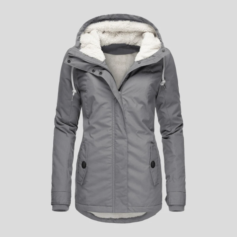 Long Sleeve Plush Zipper Coats Wind Proof Pocket Thickened Coat Thicken Warm Outerwear Coat With Hat 2023 Winter
Long Sleeve Plush Zipper Coats Wind Proof Pocket Thickened Coat Thicken Warm Outerwear Coat With Hat 2023 Winter
