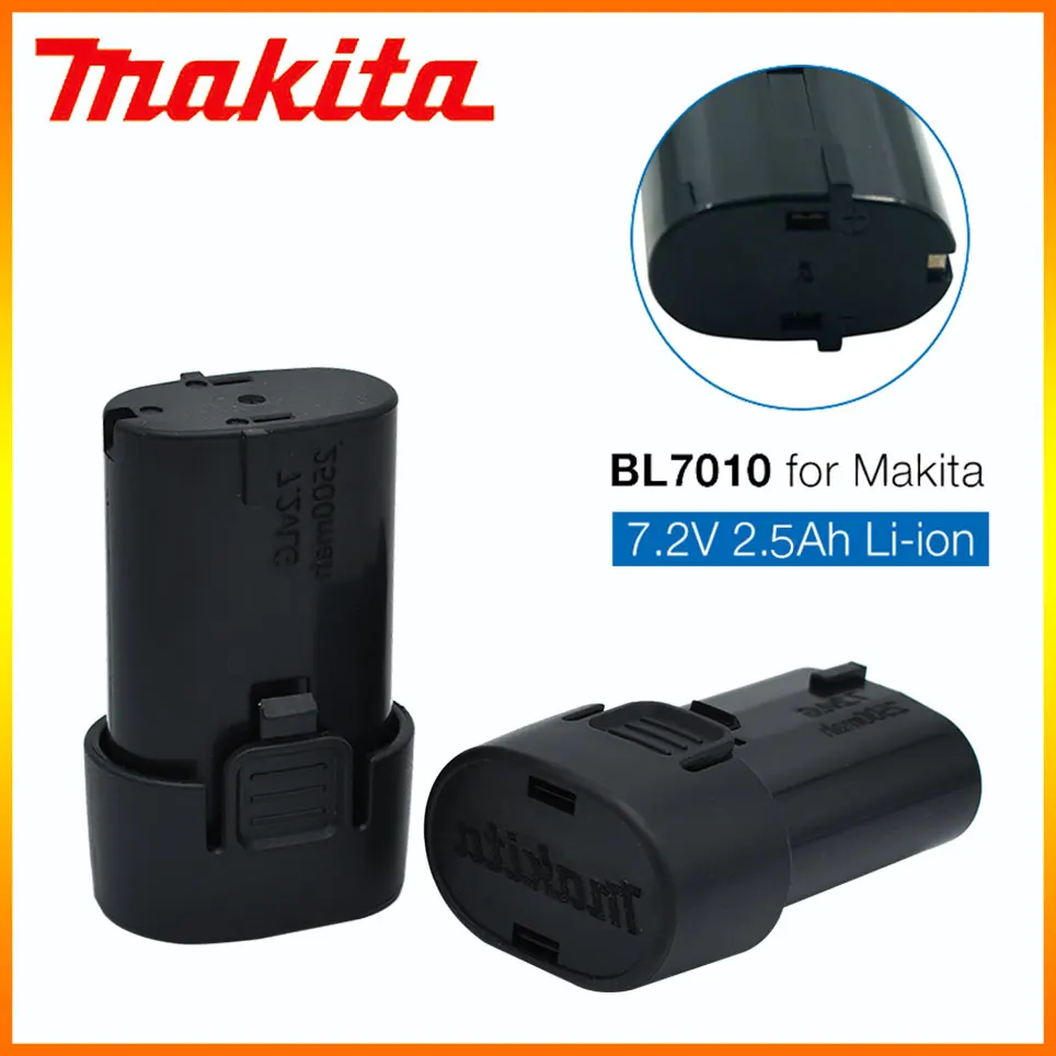 7.2V Makita BL7010 2500mAh Li-ion Rechargeable Battery 100% New for Makita TD090D DF030D DF330D TD021 ML704 194355-4 194356-2
7.2V Makita BL7010 2500mAh Li-ion Rechargeable Battery 100% New for Makita TD090D DF030D DF330D TD021 ML704 194355-4 194356-2