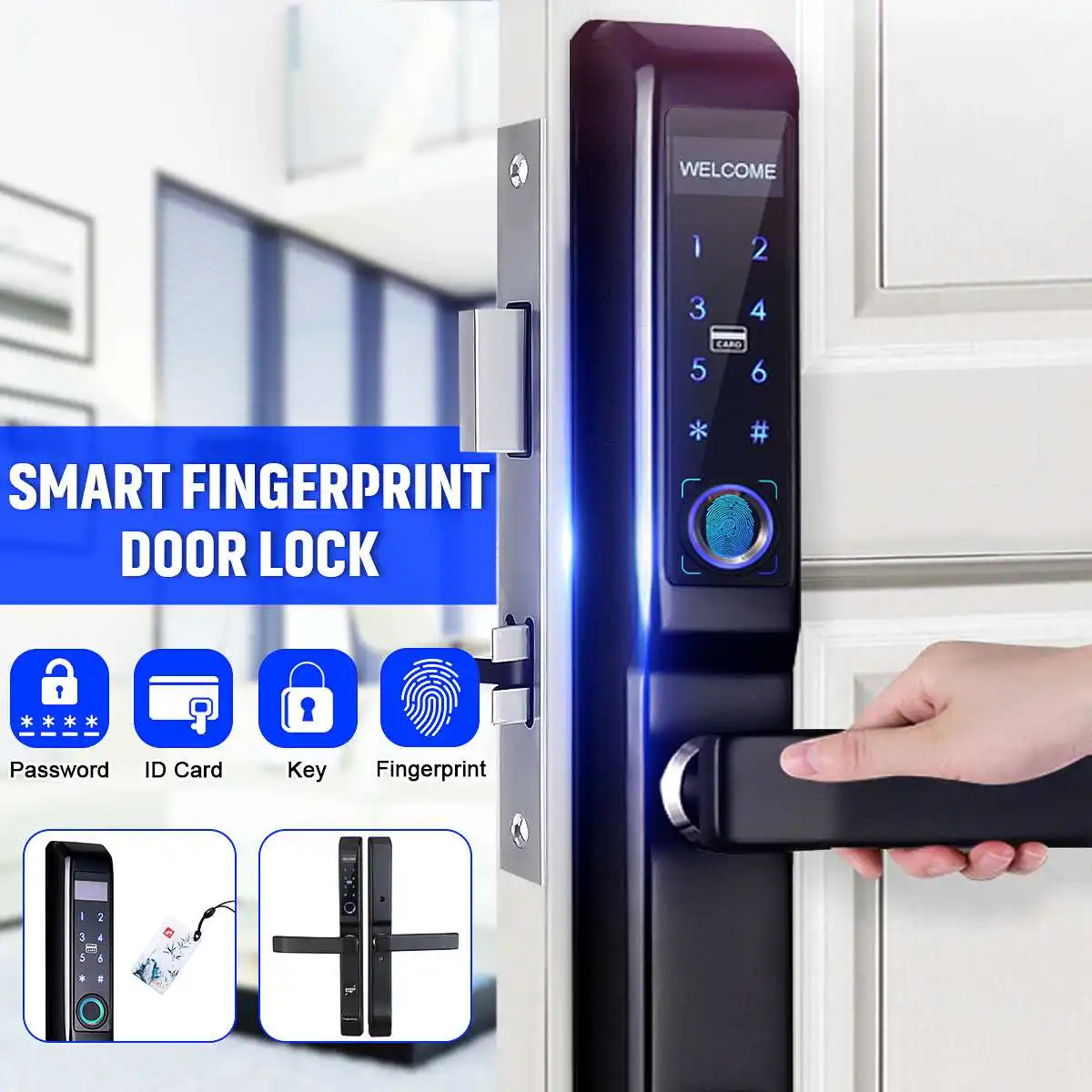 Biometric Intelligent Door Locks Fingerprint Smart Electric Door Lock Stainless Steel Sliding Security Intelligen Door Lock
Biometric Intelligent Door Locks Fingerprint Smart Electric Door Lock Stainless Steel Sliding Security Intelligen Door Lock