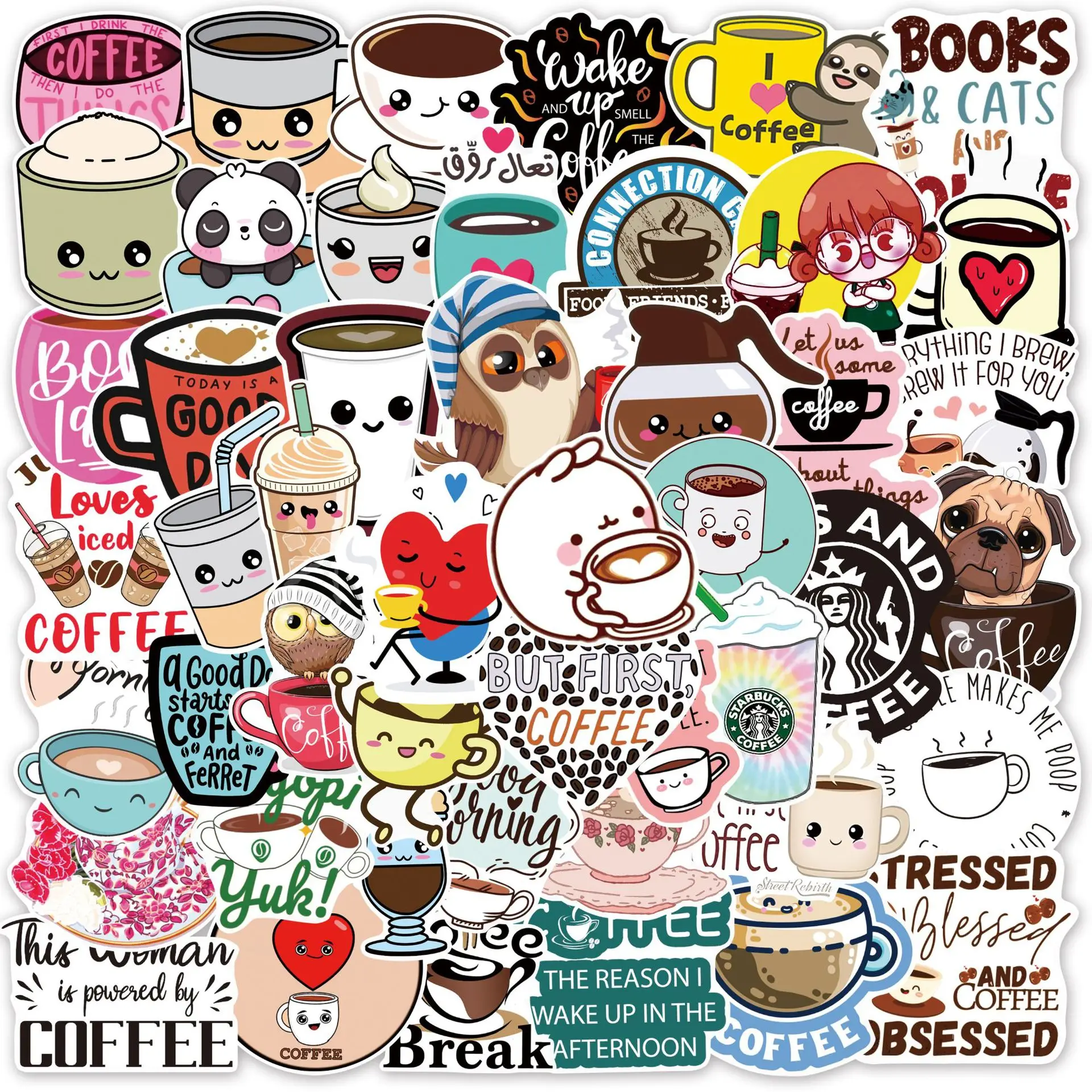 10/30/50PCS Pop Cute Coffee Sticker Pack Skateboard Guitar Decoration DIY Laptop New Cartoon Waterproof Graffiti Decal Wholesale
10/30/50PCS Pop Cute Coffee Sticker Pack Skateboard Guitar Decoration DIY Laptop New Cartoon Waterproof Graffiti Decal Wholesale