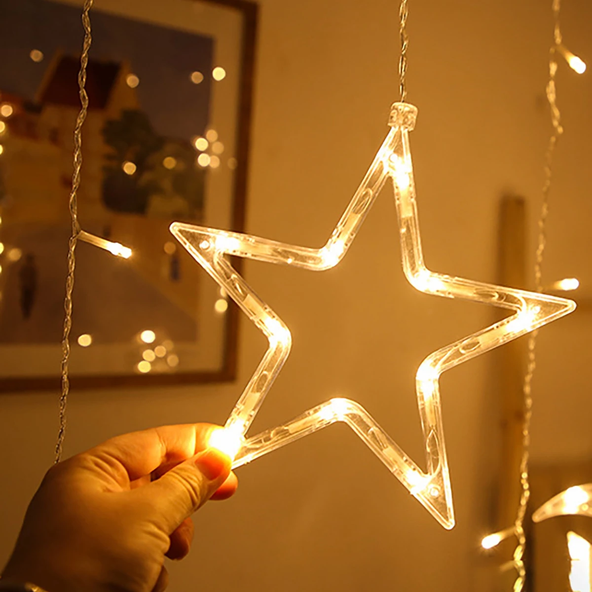 LED Icicle Star Moon Lamp Curtain Garland String Light Eid Mubarak Ramadan Decoration Islam Muslim Party Decor Eid Al Adha Gift
LED Icicle Star Moon Lamp Curtain Garland String Light Eid Mubarak Ramadan Decoration Islam Muslim Party Decor Eid Al Adha Gift