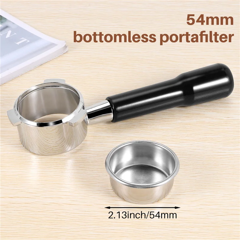 54mm Bottomless Portafilter for Breville Barista Express BES870XL BES870BSXL BES878BSS BES880BSS BES840XL and More B
54mm Bottomless Portafilter for Breville Barista Express BES870XL BES870BSXL BES878BSS BES880BSS BES840XL and More B