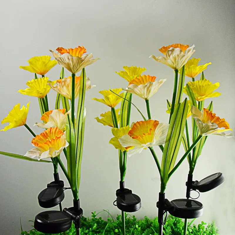 1pcs LED Solar Daffodils Light Waterproof Garden Landscape Lamp Outdoor Lawn Home Decorative Flower Night Lights Valentine's Day 
1pcs LED Solar Daffodils Light Waterproof Garden Landscape Lamp Outdoor Lawn Home Decorative Flower Night Lights Valentine's Day