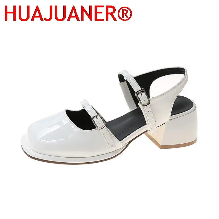 Сандалии женские с нескользящим круглым носком, повседневная элегантная пляжная обувь с перфорацией, модные босоножки в Корейском стиле, дизайнерская обувь для женщин, лето 2023