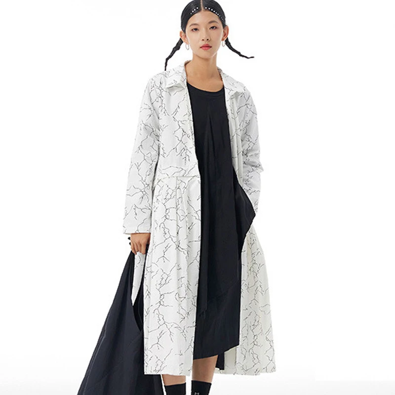 Johnature Fashion Print Long Turn-down Collar Women Trench 2022 Spring New All Match Loose Full Sleeve Pockets Coats
Johnature Fashion Print Long Turn-down Collar Women Trench 2022 Spring New All Match Loose Full Sleeve Pockets Coats